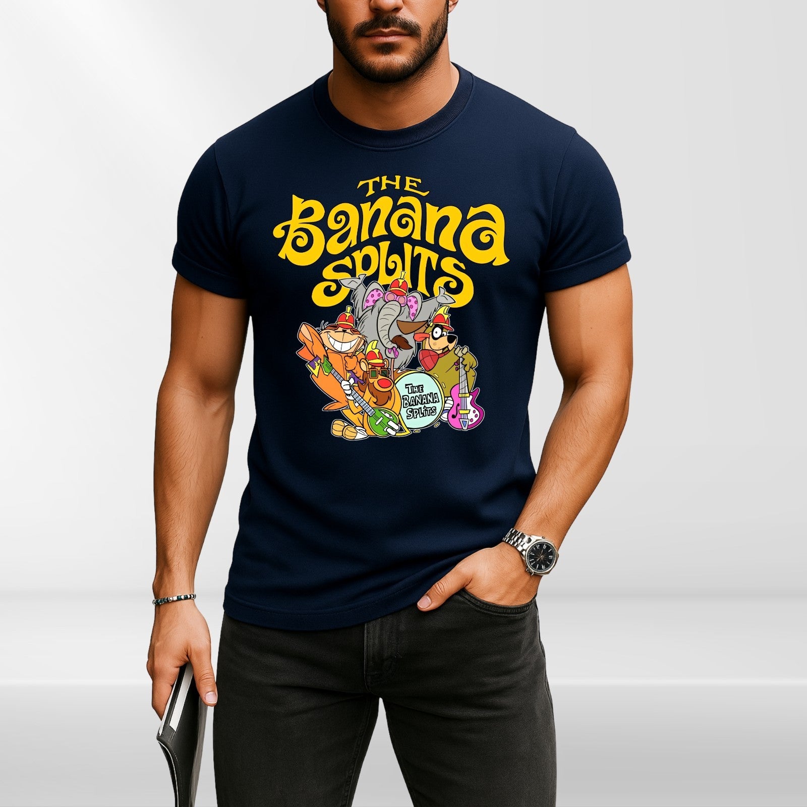 The Banana Splits Funny Cartoon Meme Animals Lover Gifts Vintage Unisex T-Shirt