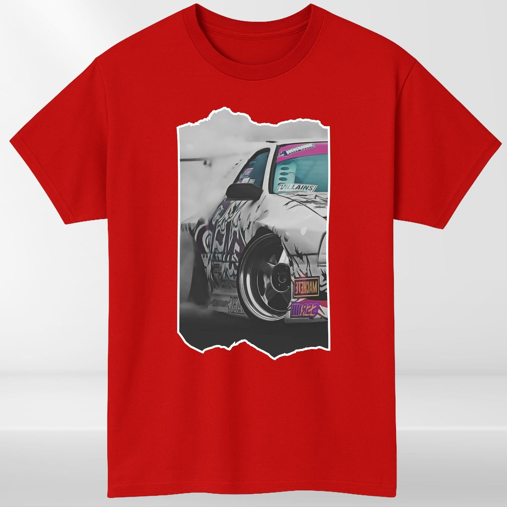 Drift Car Graphic T-Shirt Men Streetwear Racing Print Tee JDM Style Unisex