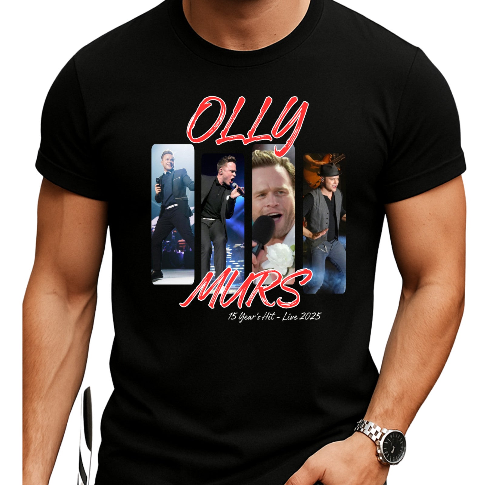 Olly Murs 15 years of hits T-Shirt Style B product view 5