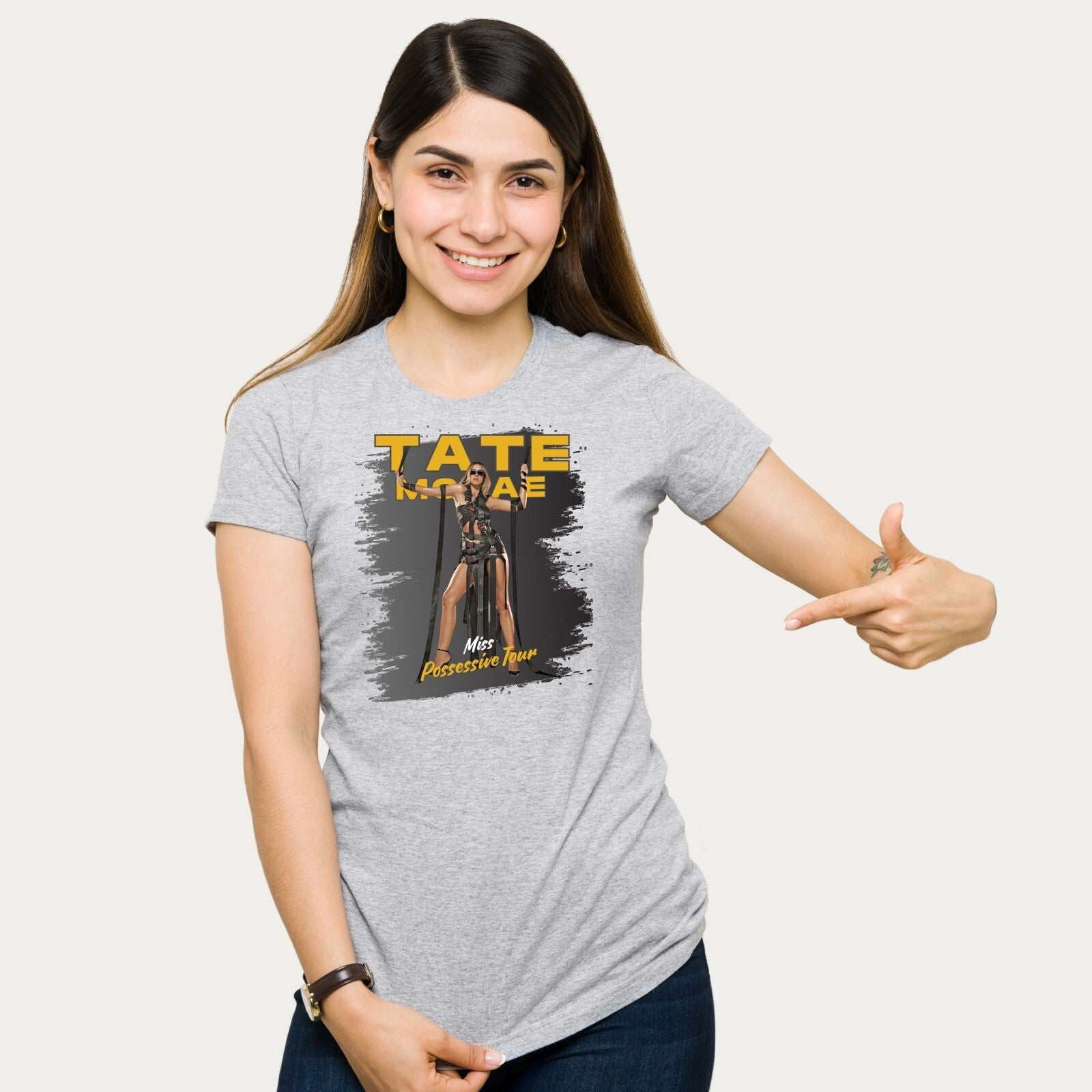 Tate McRae front & back tour concert T-Shirt product view 3