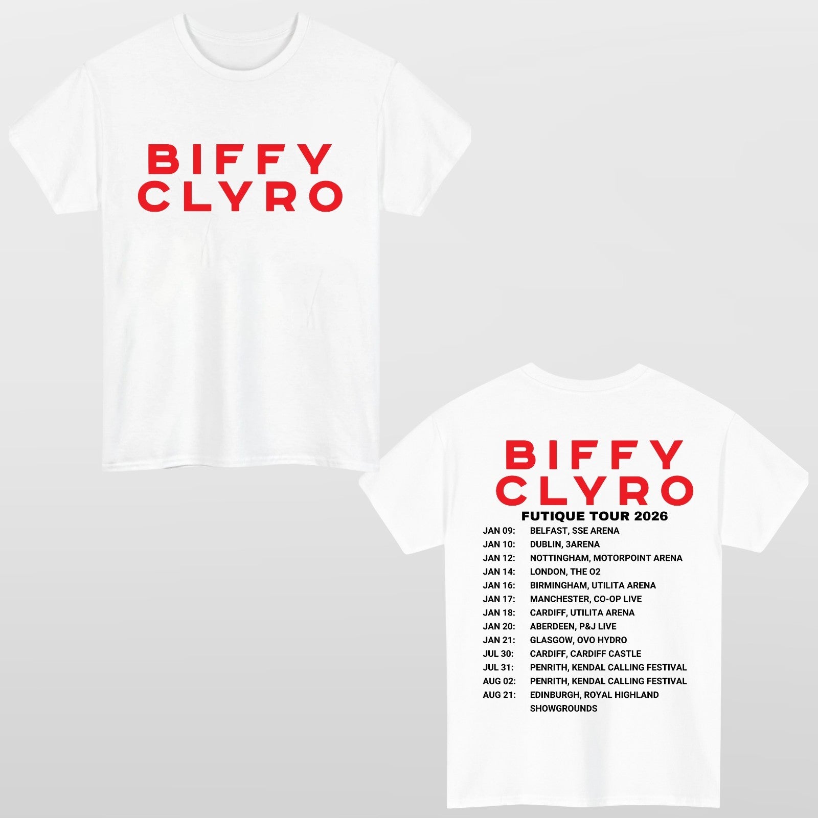 Biffy Clyro Futique Tour 2026 Unisex T Shirt - VintageRock Band Tee Top