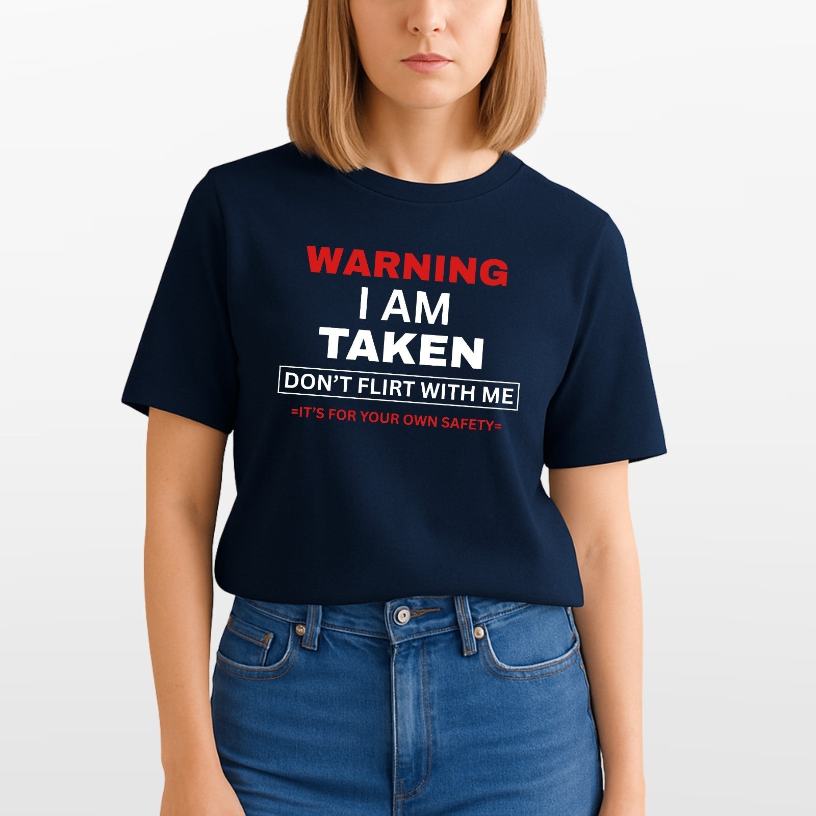 Warning I'm Taken T Shirt Funny Relationship Couples Unisex Gift Tee Top UK