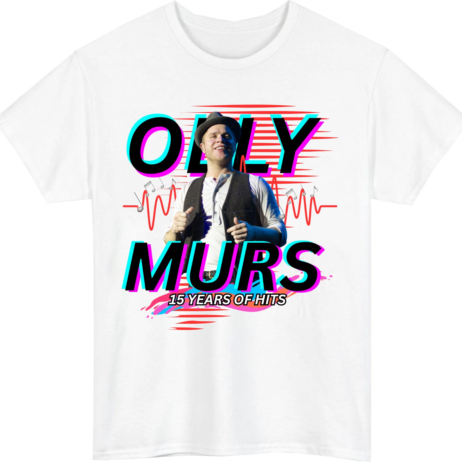 Olly Murs 15 Years of Hits T-Shirt Design A product view 2