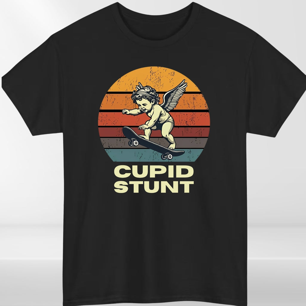 Cupid Stunt Funny Joke T Shirt Sarcastic Humour Unisex Party Gift Tee Top