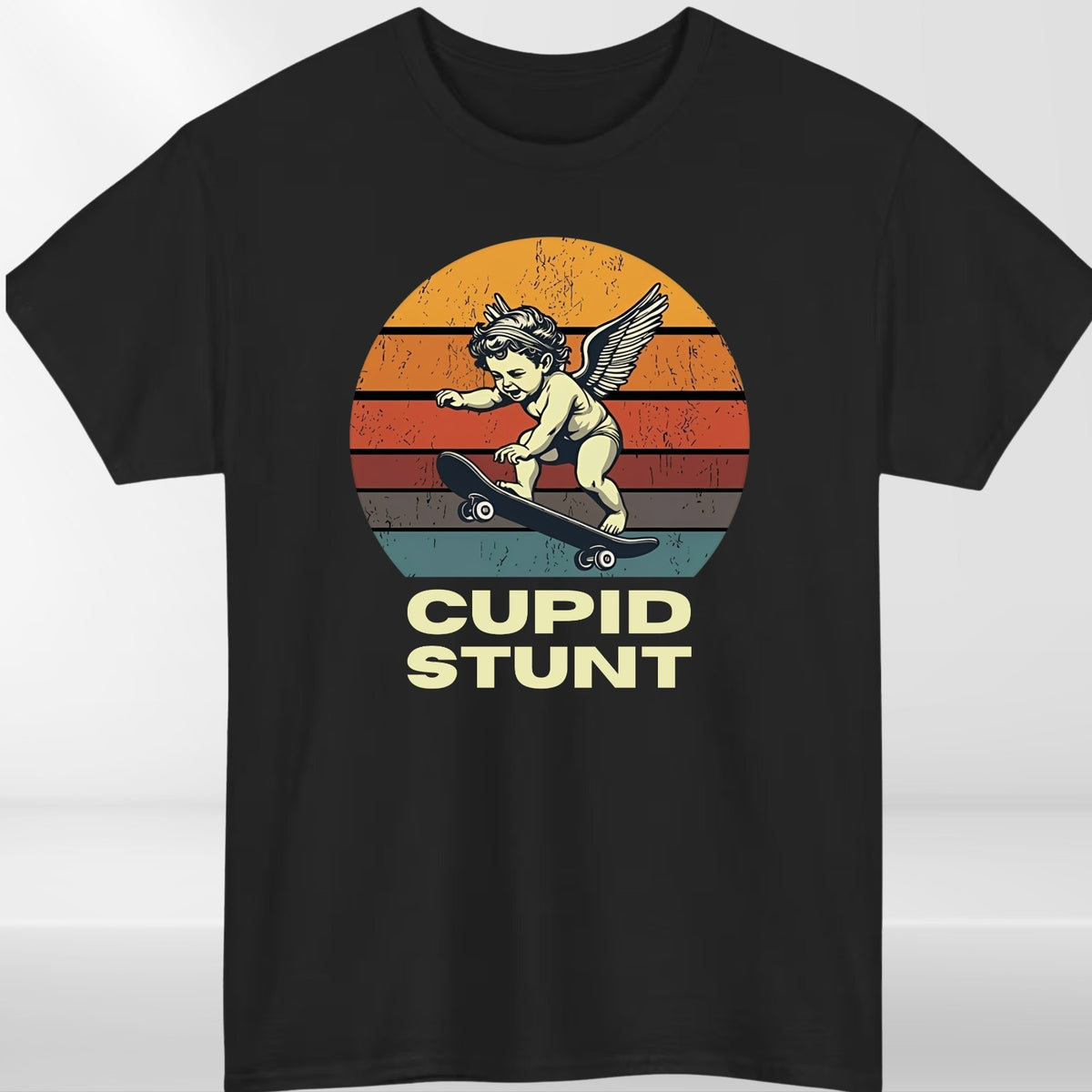 Cupid Stunt Funny Joke T Shirt Sarcastic Humour Unisex Party Gift Tee Top