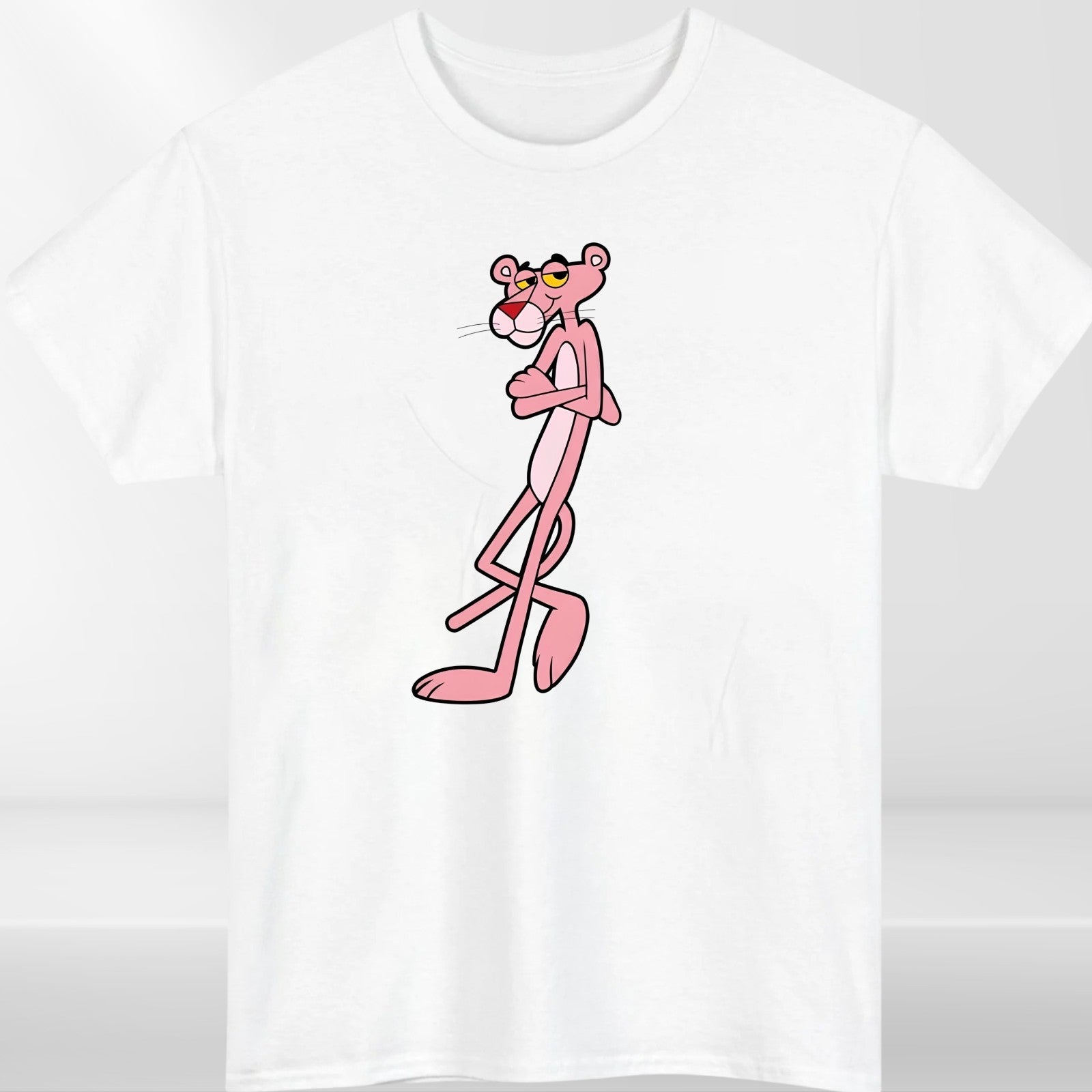 Pink Panther Retro Cartoon T-Shirt Vintage Funny Graphic Unisex Tee Classic Gift