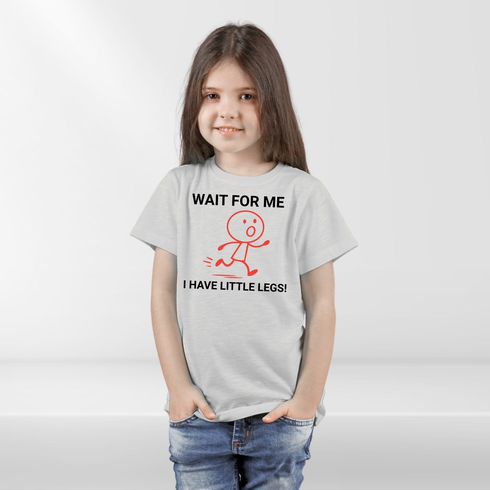 Wait For Me I Have Little Legs T-shirt Funny Running Meme Joke Kids Unisex Tee