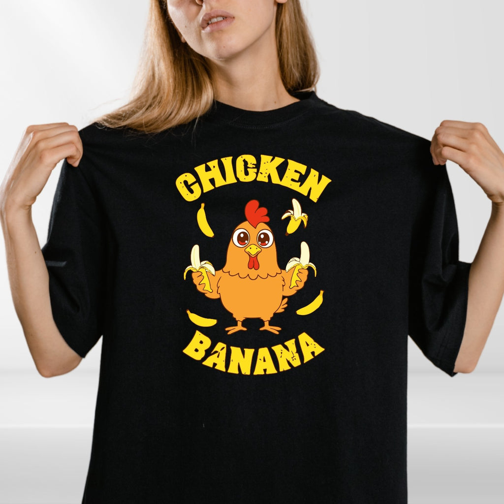Chicken Banana T Shirt | Funny Chicken Meme Tee | Cute Cartoon Gift | Kids to 4X
