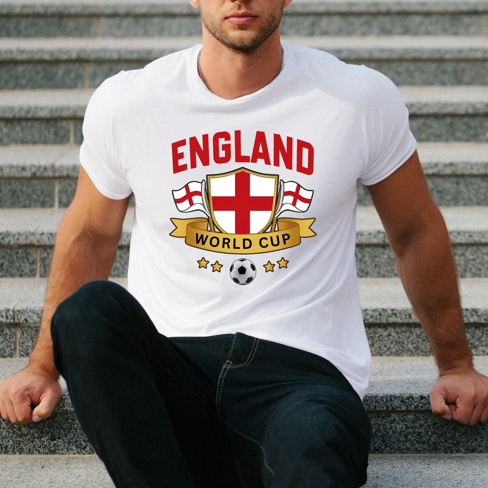 England Football T Shirt 2026 Football Fans Adult Kids Tee Gift Top