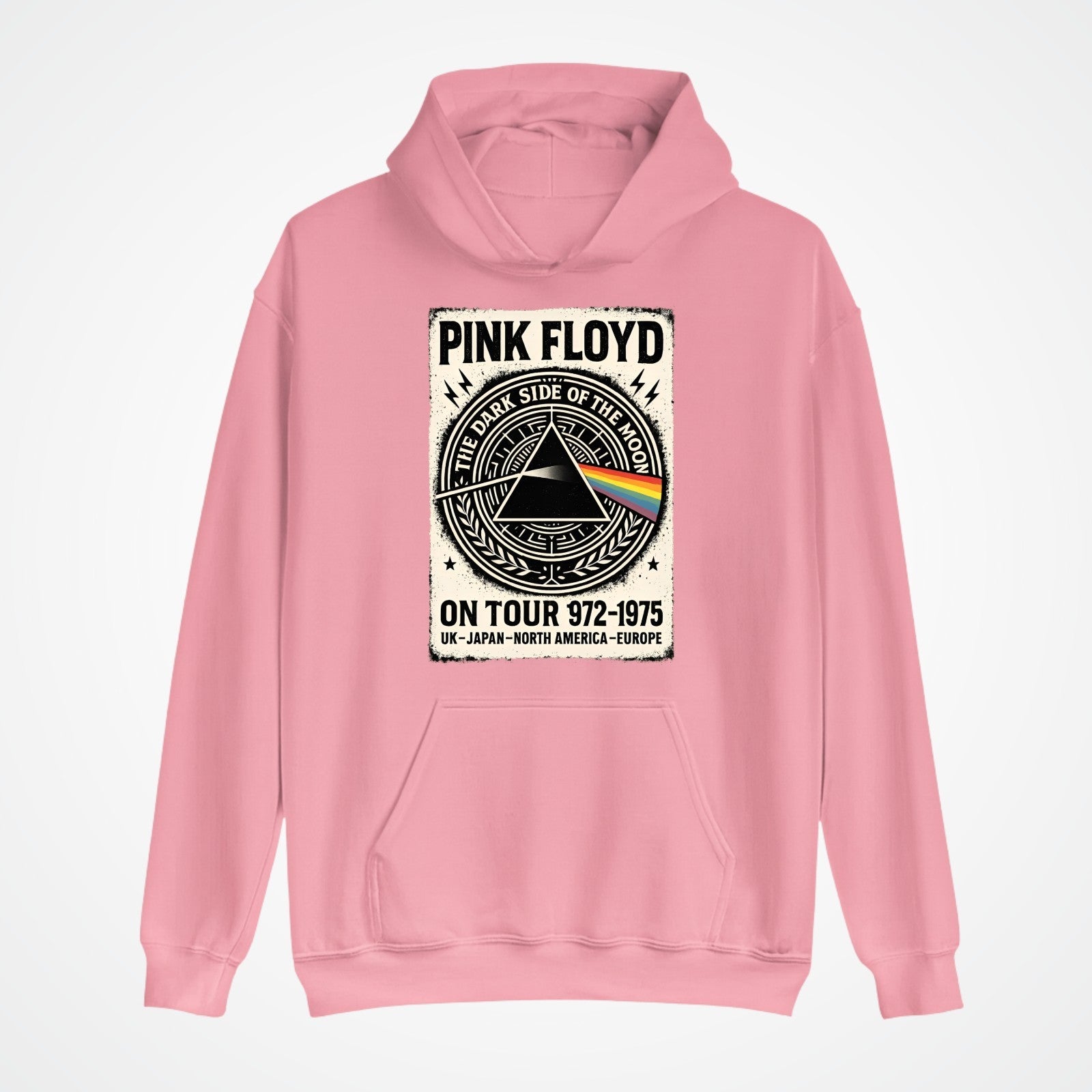 Vintage Psych Hoodie | Dark Side Of The Moon Band Hoodie | Music Gift Top 3Y–4XL