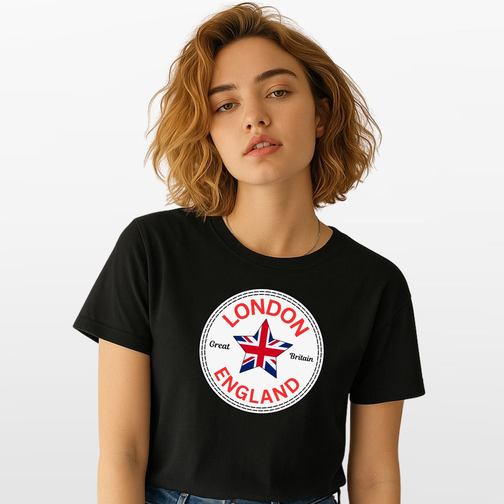 London England T shirt Union Jack Converse Printed Adult Souvenir Unisex Tees