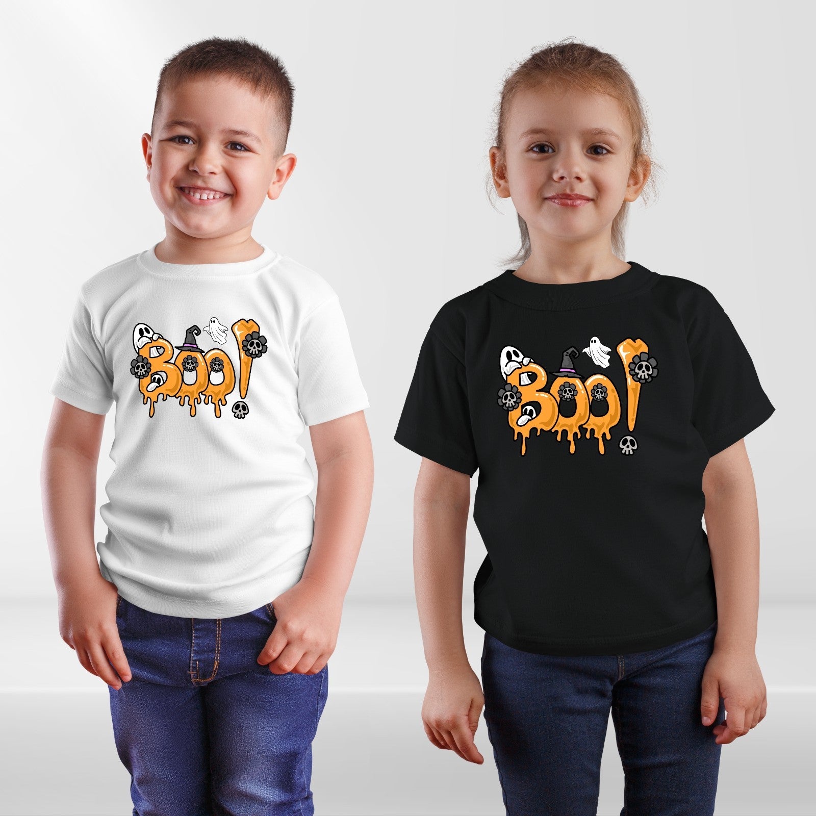 BOO! Halloween T-Shirt | Funny Ghost Pumpkin Tee | Spooky Horror Shirt | Trick o