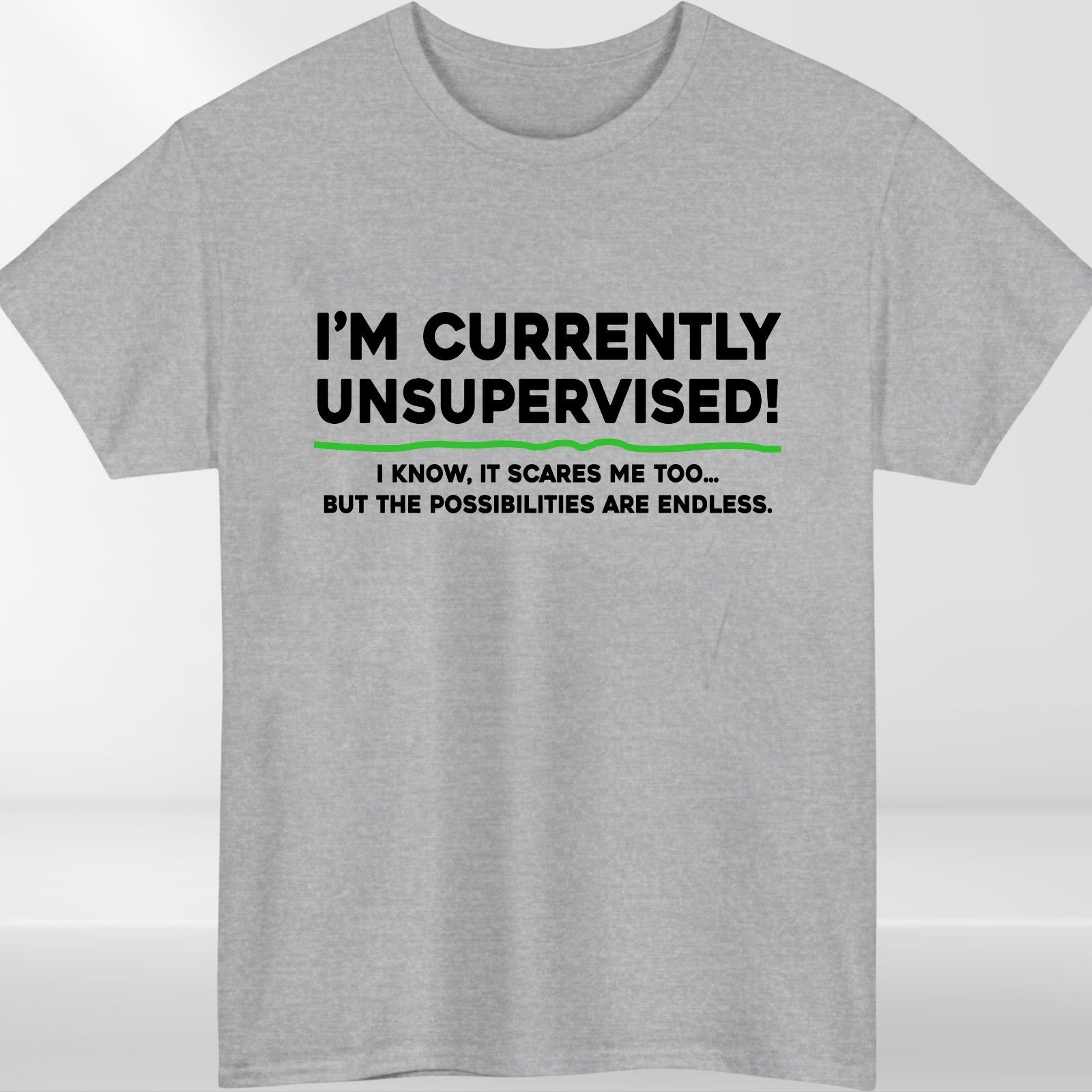 I'M CURRENTLY UNSUPERVISED Funny Rude T-Shirt product view 3