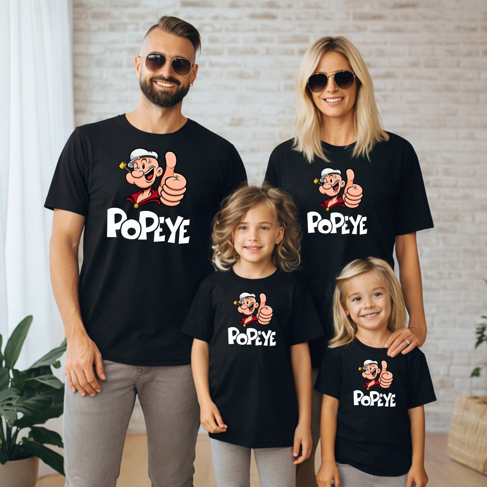 Popeye T-Shirt Retro Vintage The Sailor Man Cartoon Spinach Kids & Adults Top
