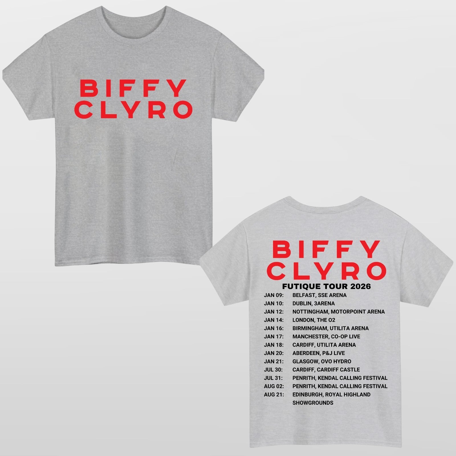 Biffy Clyro Futique Tour 2026 Unisex T Shirt - VintageRock Band Tee Top