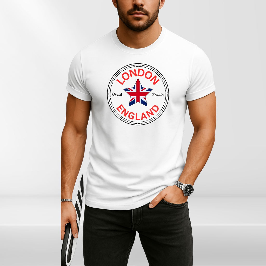 London England T shirt Union Jack Converse Printed Adult Souvenir Unisex Tees