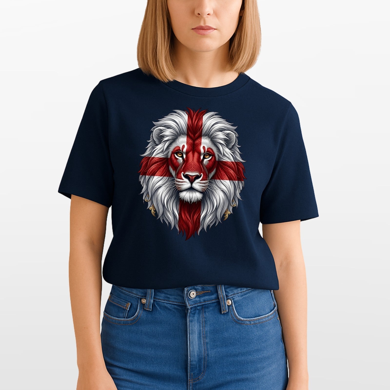 England 2026 Lion T Shirt St George Cross Football Fan Graphic Gift Tee UK