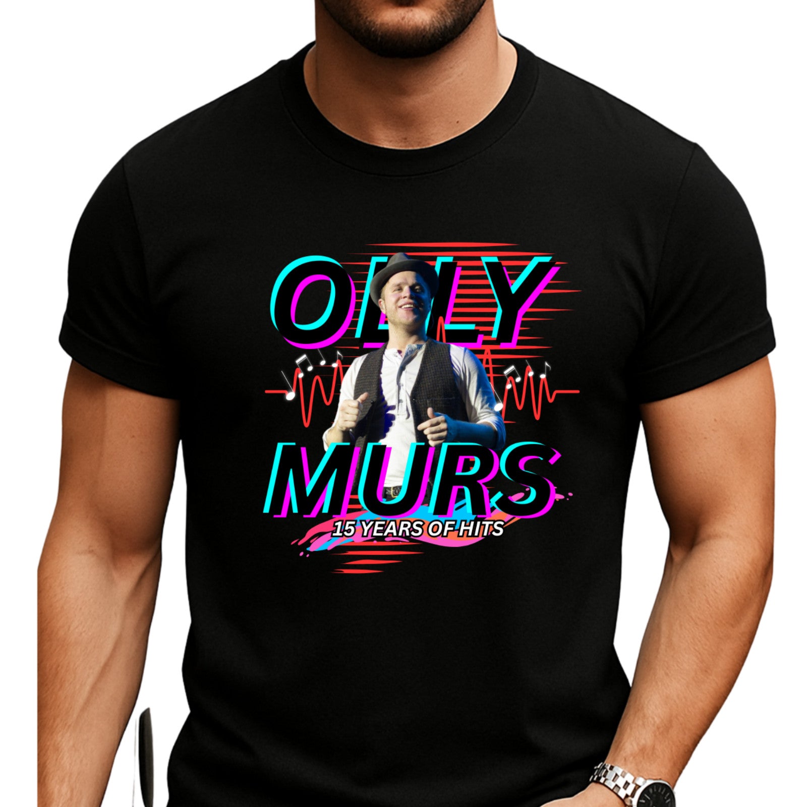 Olly Murs 15 Years of Hits T-Shirt Design A product view 5