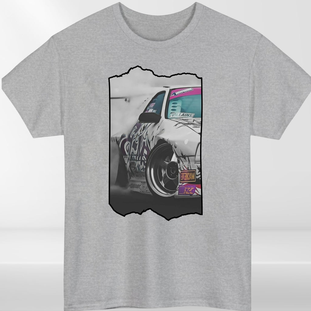Drift Car Graphic T-Shirt Men Streetwear Racing Print Tee JDM Style Unisex