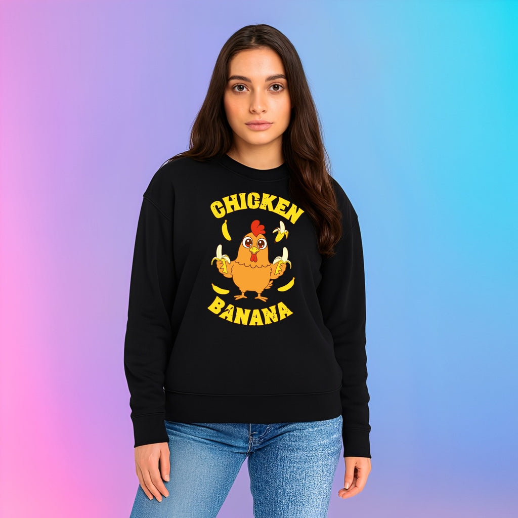 Chicken Banana Jumper | Funny Chicken Meme Sweatshirt | Cute Gift | Kids to 4XL