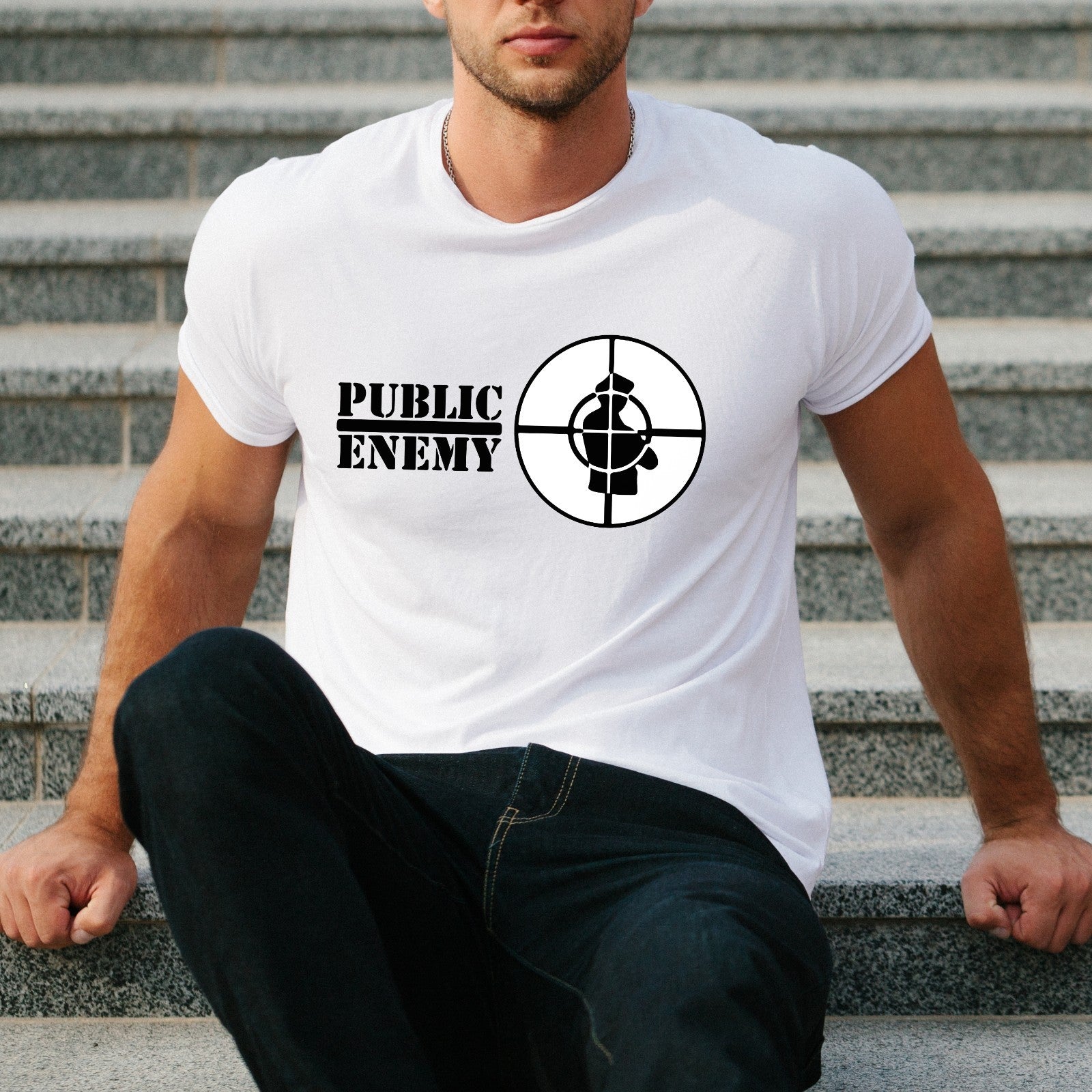 PUBLIC ENEMY T-SHIRT Old School RAP HIPHOP Fight The Power Unisex Tee