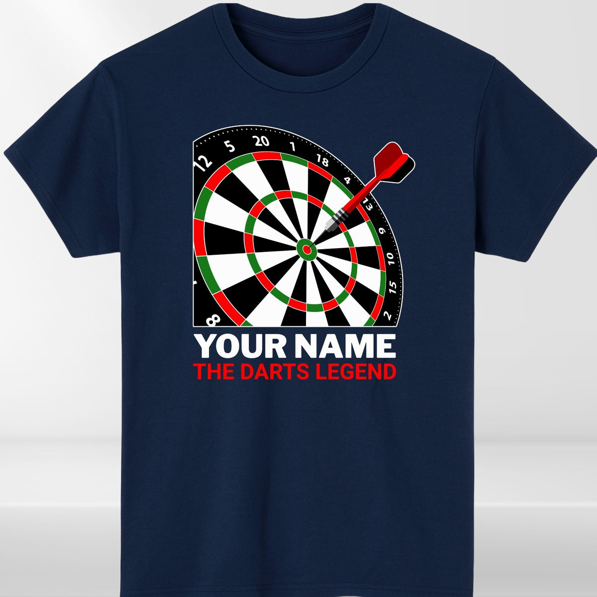 Personalised Darts T Shirt Any Name The Darts Legend Gift Unisex Tee