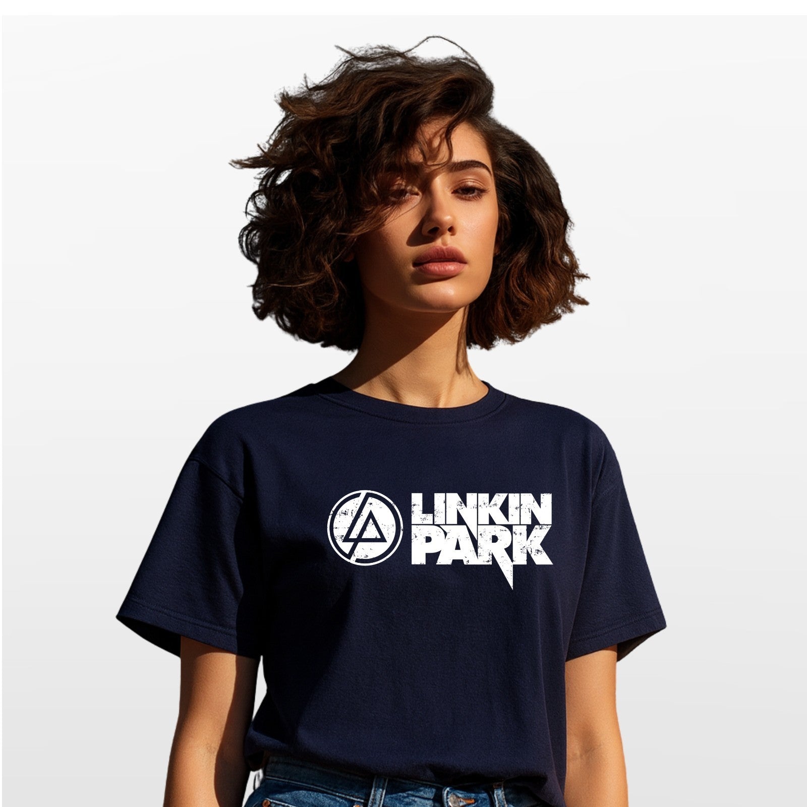 Linkin Park Logo T-Shirt Black Nu Metal Rock Band Tee Unisex