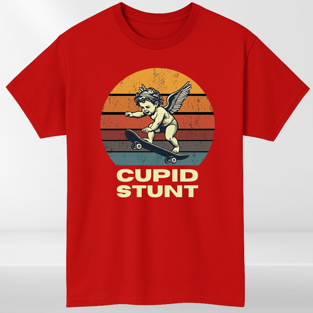 Cupid Stunt Funny Joke T Shirt Sarcastic Humour Unisex Party Gift Tee Top