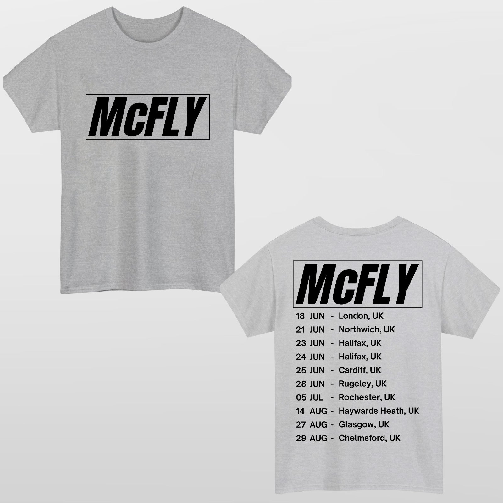 McFly Band T Shirt UK Tour 2026 Concert Fan Printed Unisex Tee Top