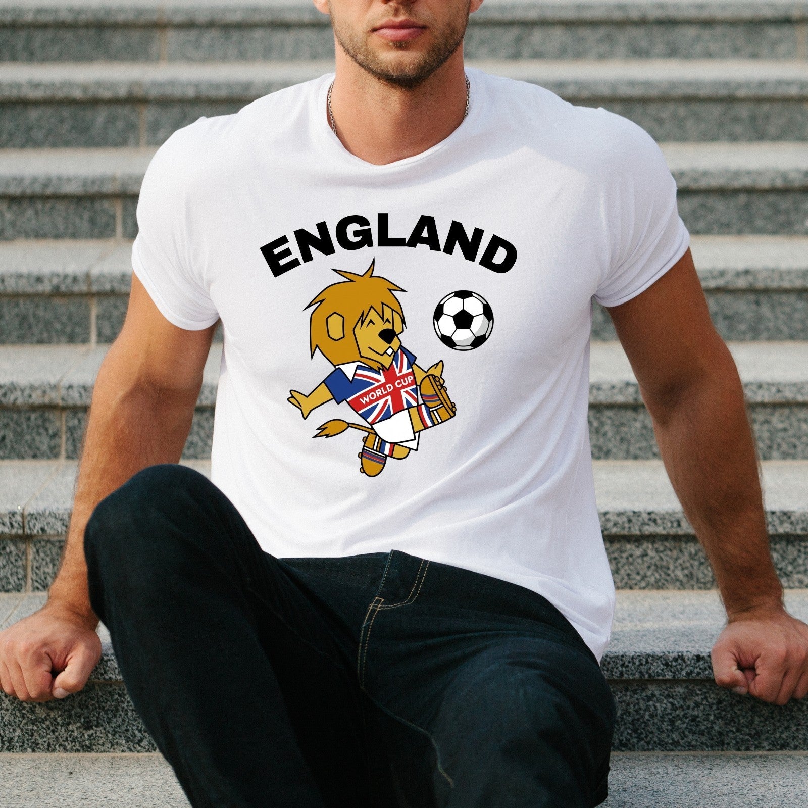 World Cup Willie England Football Fan T Shirt Retro Unisex Gift Tee Top