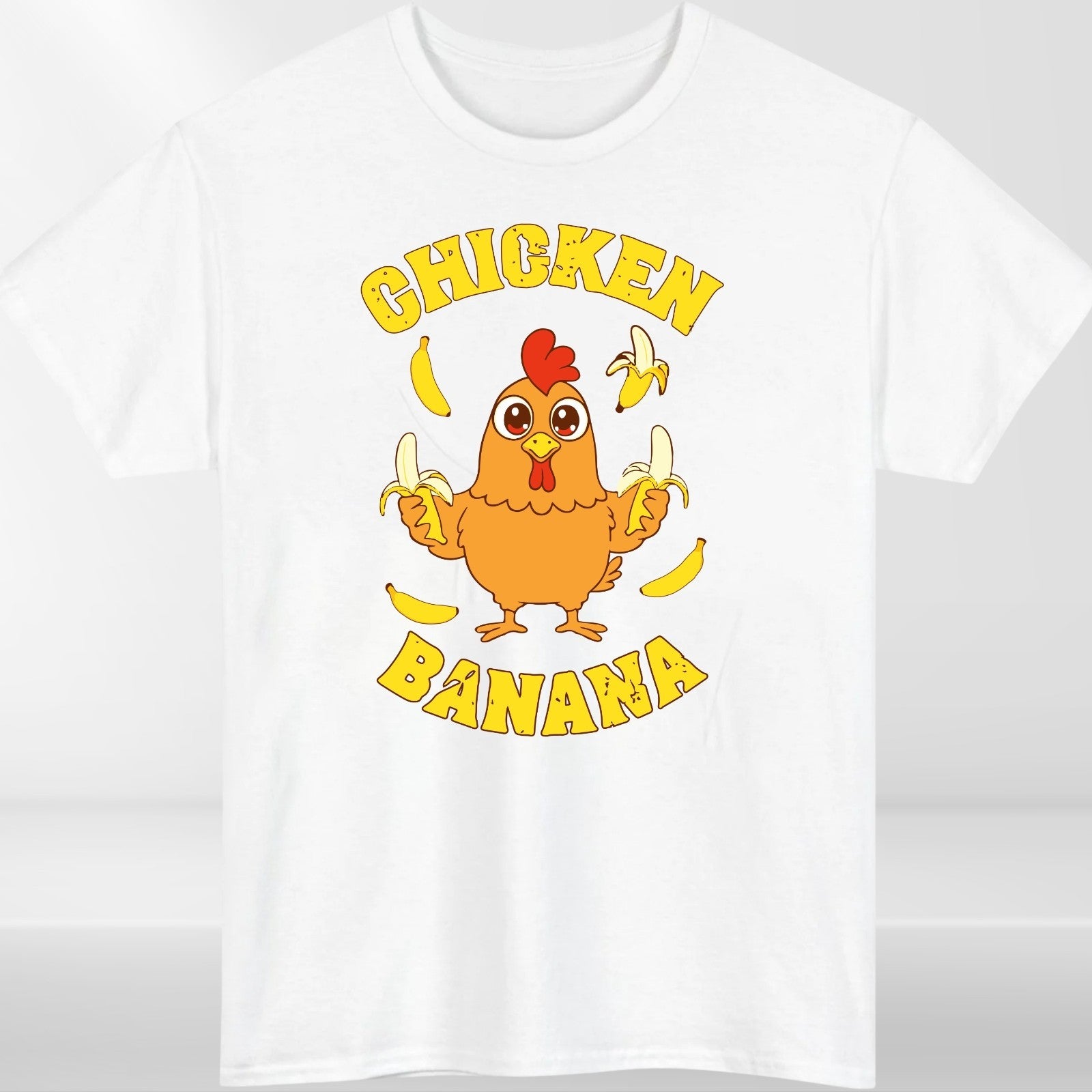 Chicken Banana T Shirt | Funny Chicken Meme Tee | Cute Cartoon Gift | Kids to 4X