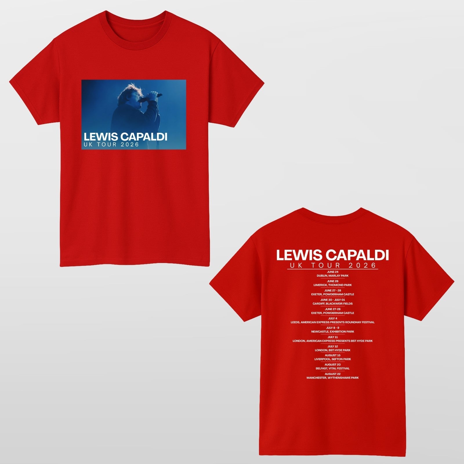 Lewis Capaldi UK Tour 2026 T-Shirt – Concert Party Music Lover Unisex Tee Top