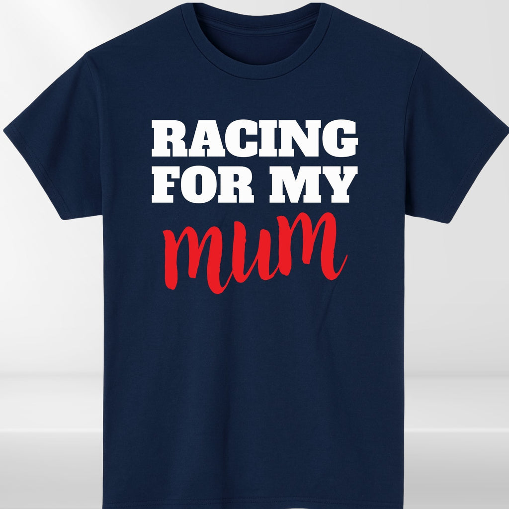 Racing For My Mum T-Shirt Charity Run Marathon Support Unisex Kids Tee