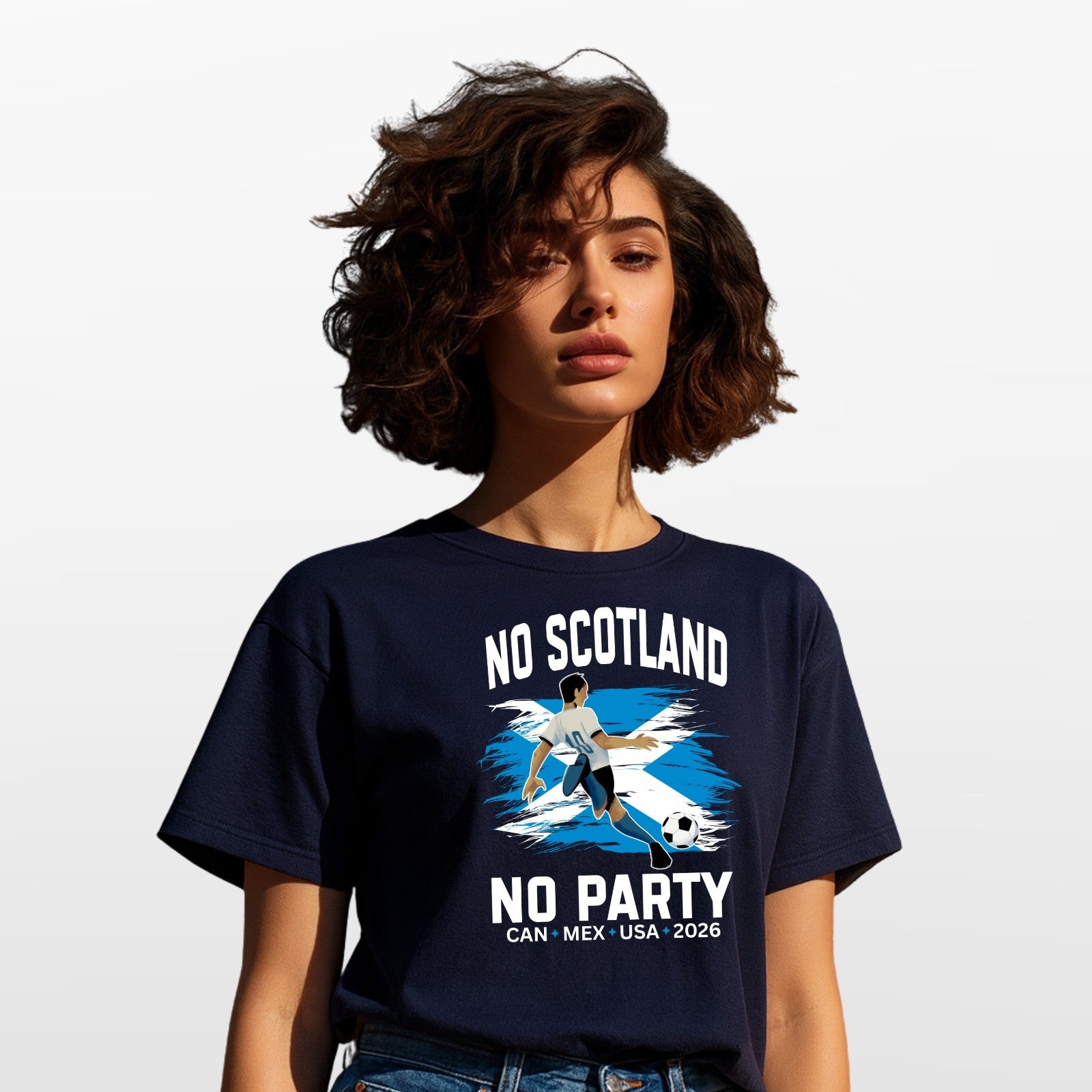 No Scotland No Party 2026 Football Fan T Shirt Scotland Soccer Supporters Tee