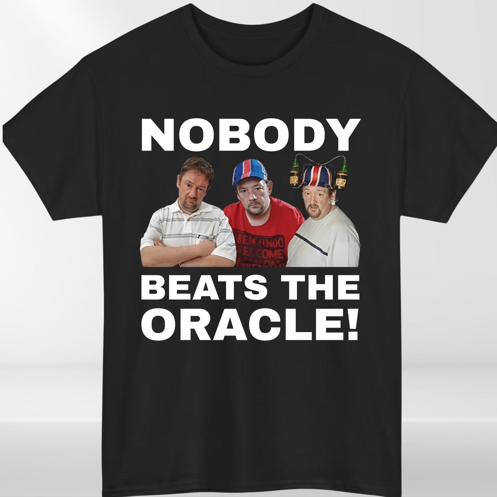 Nobody Beats The Oracle T Shirt Benidorm Geoff Maltby Comedy Unisex Tee UK