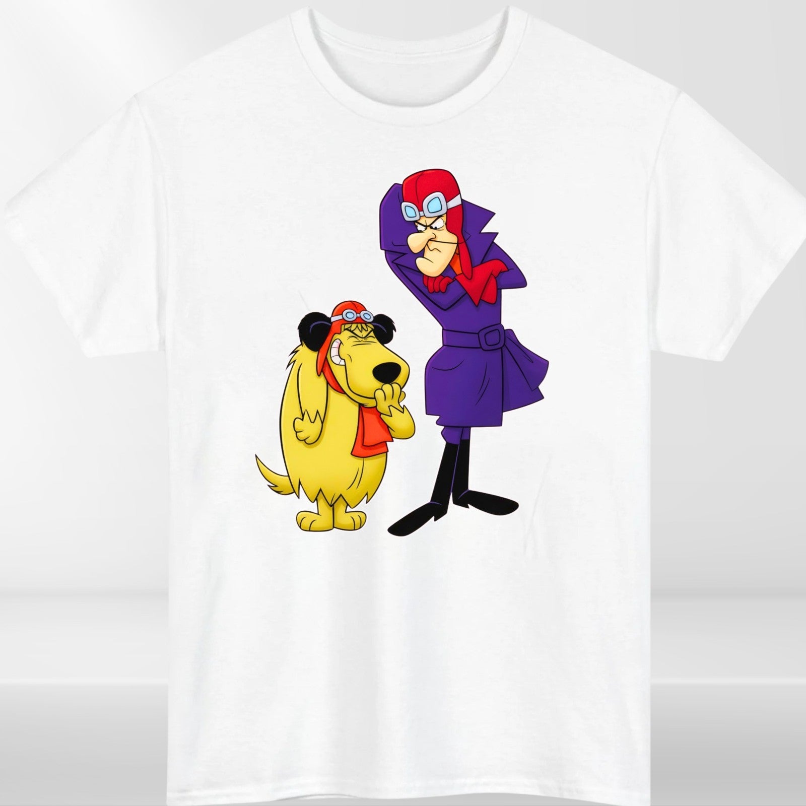 Wacky Races Dastardly And Muttley Retro T-Shirt Shirt Cartoon Hero Mens Clothing