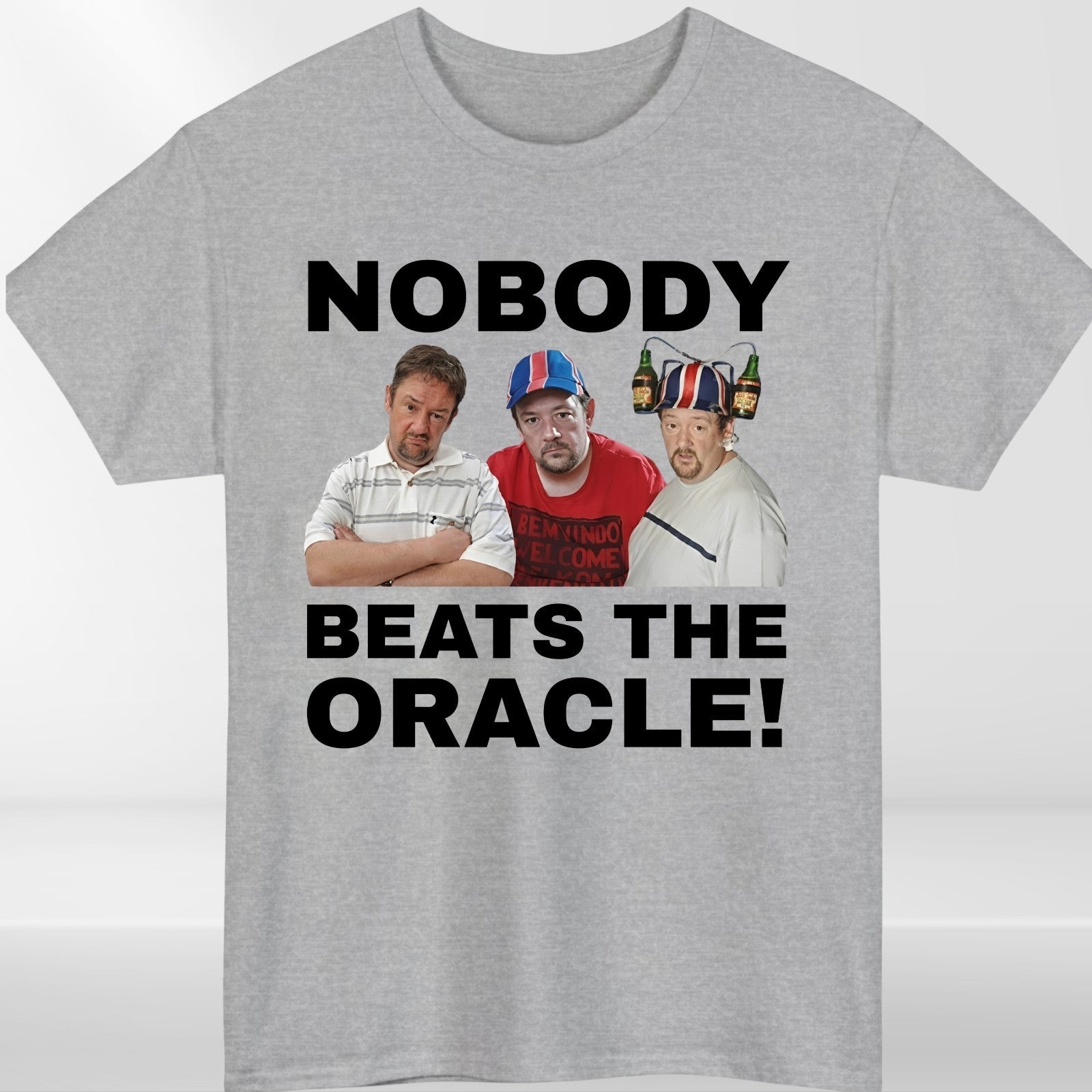 Nobody Beats The Oracle T Shirt Benidorm Geoff Maltby Comedy Unisex Tee UK