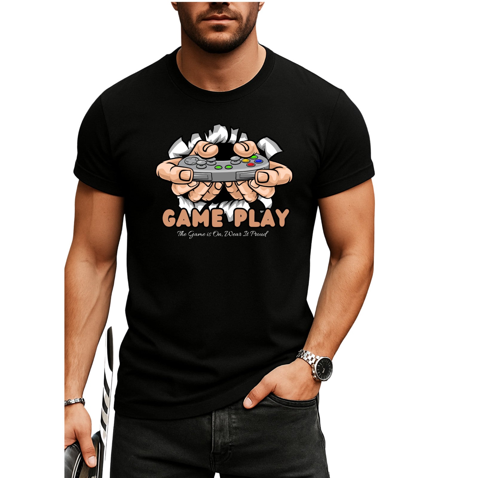 Game Play Gamer Funny Gaming for T-Shirt product view 3