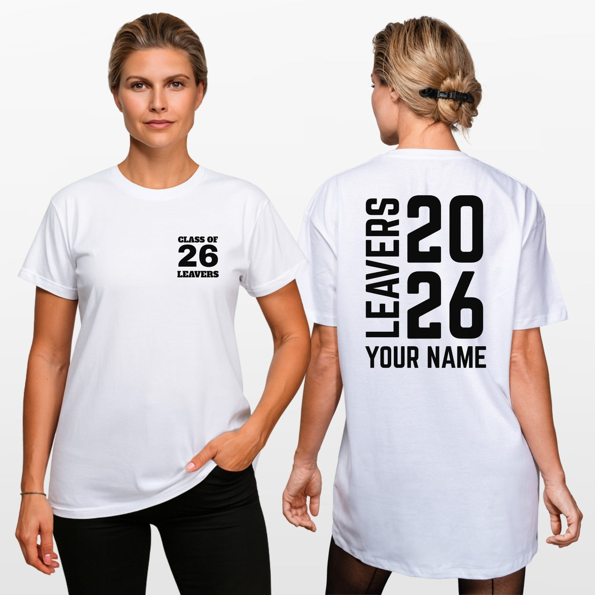 School Leavers Class Of 2026 T Shirt Personalised Name Kids Unisex Gift