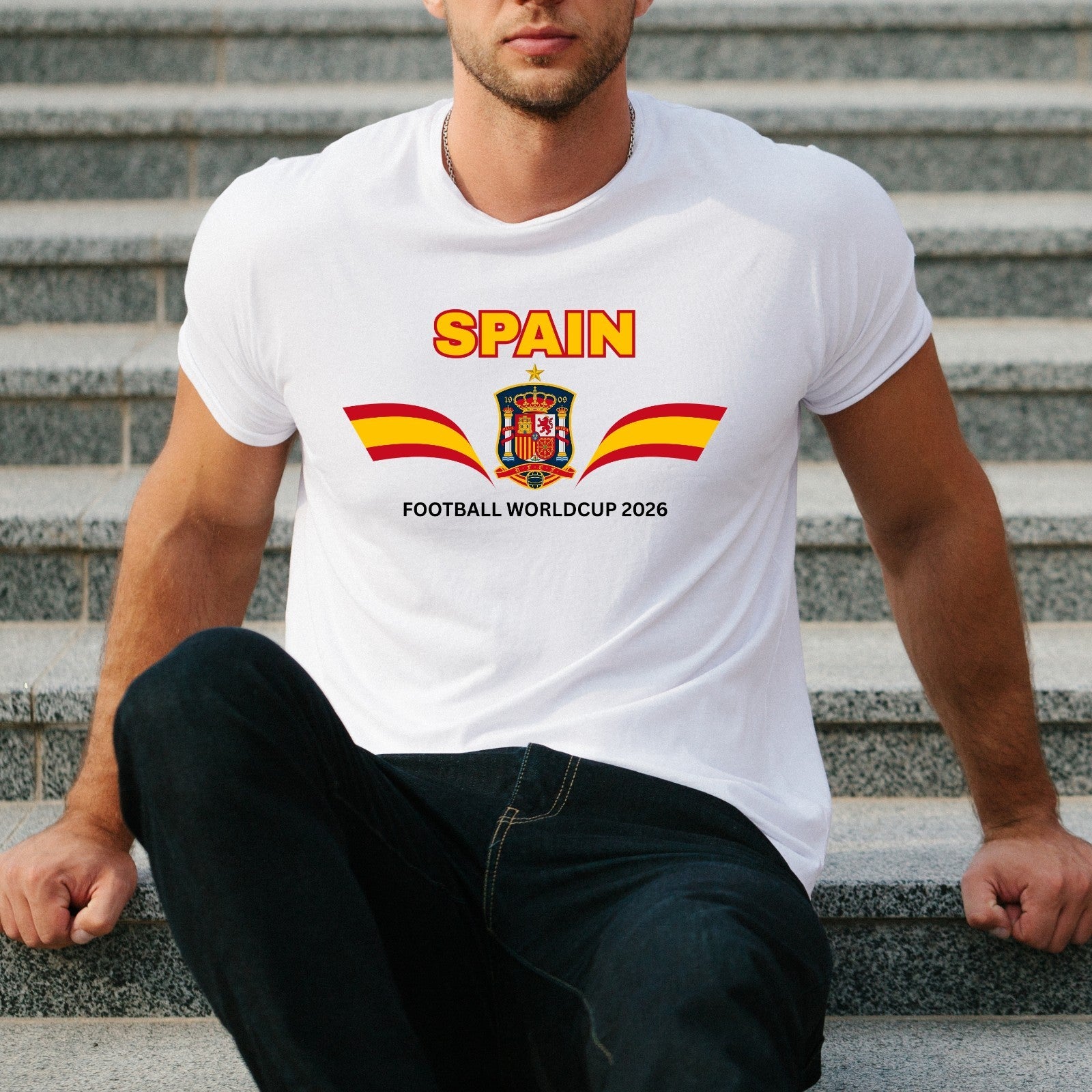 Spain Football Fan T-Shirt 2026 Supporters Flag Unisex Tee Adult World Cup Gift