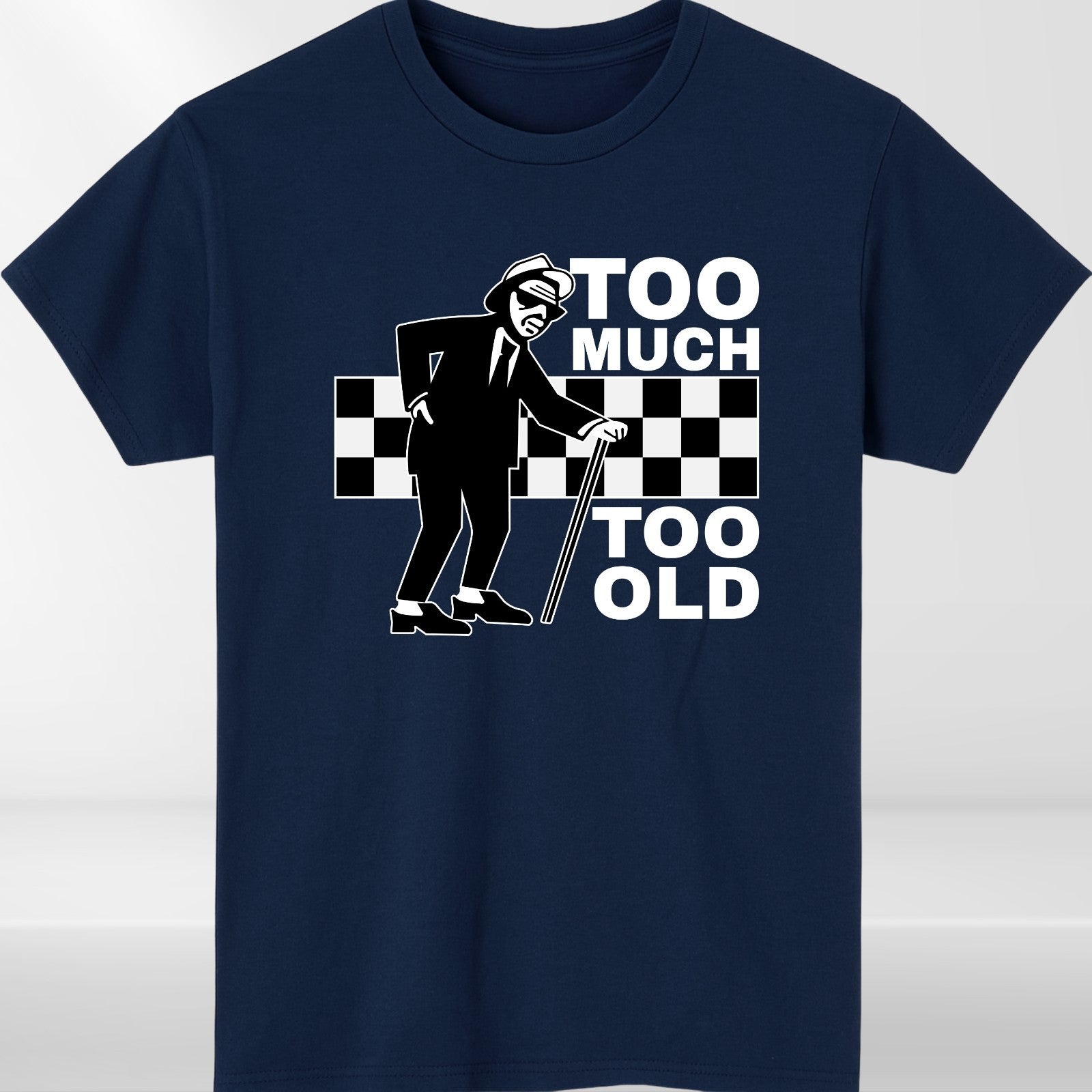 Too Much Too Old T-Shirt Ska 2 Tone Records Music Retro Top Tee