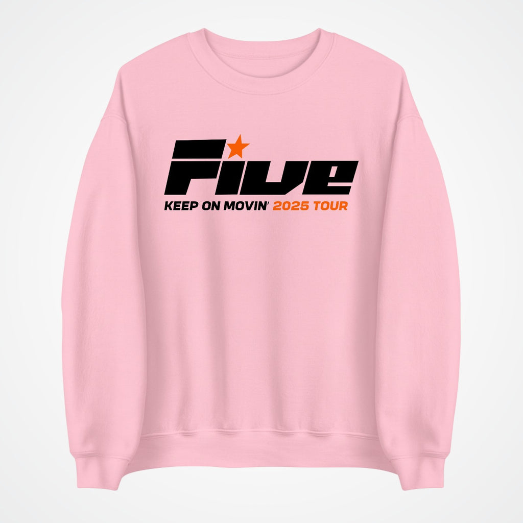 Five Keep On Movin Sweatshirt UK Tour Pop Star Concert Back Fans Gift Jumper