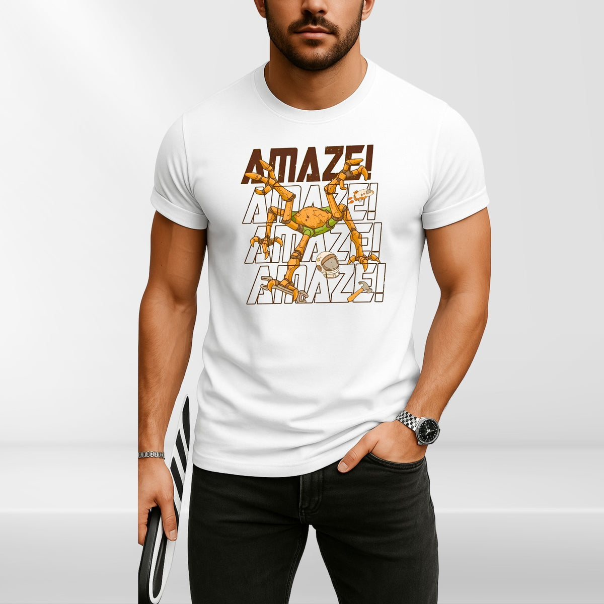 Amaze Crab Robot Unisex T-Shirt - Hail Mary Sci Fi Y2K Books lover Gift Tee Top