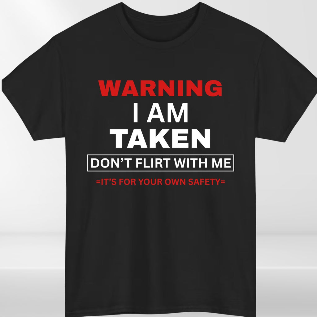 Warning I'm Taken T Shirt Funny Relationship Couples Unisex Gift Tee Top UK