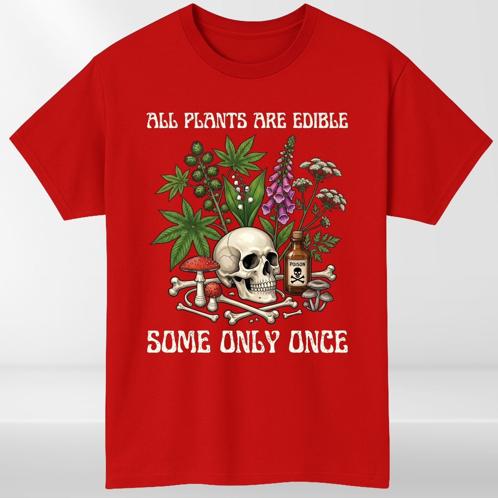 Funny Gardening T Shirt All Plants Are Edible Botanical Unisex Gift Tee UK