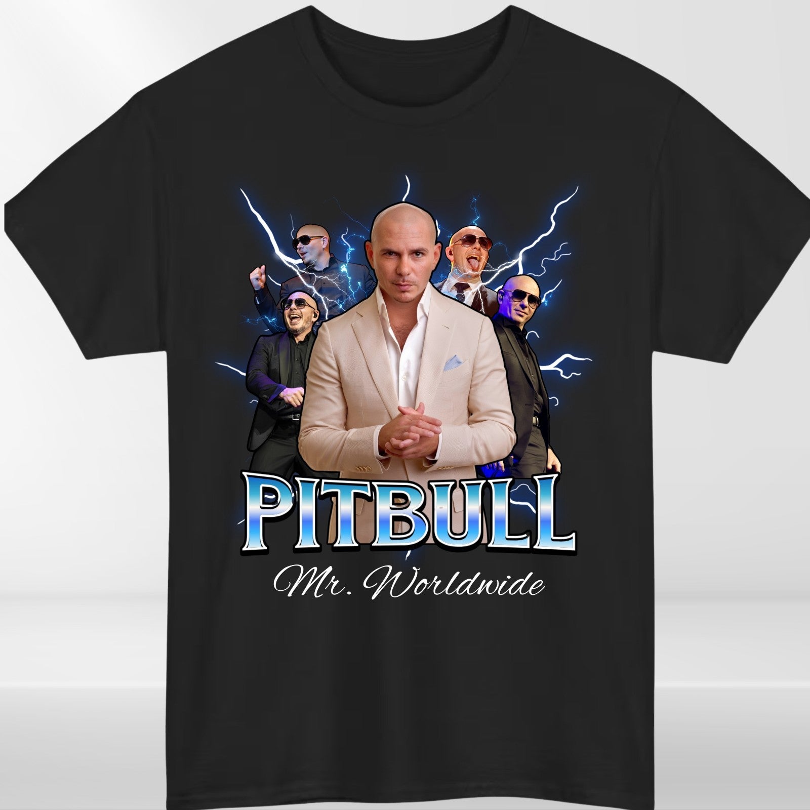 Retro Mr Worldwide Inspired Adults T Shirt Vintage Music Fun Tee Top