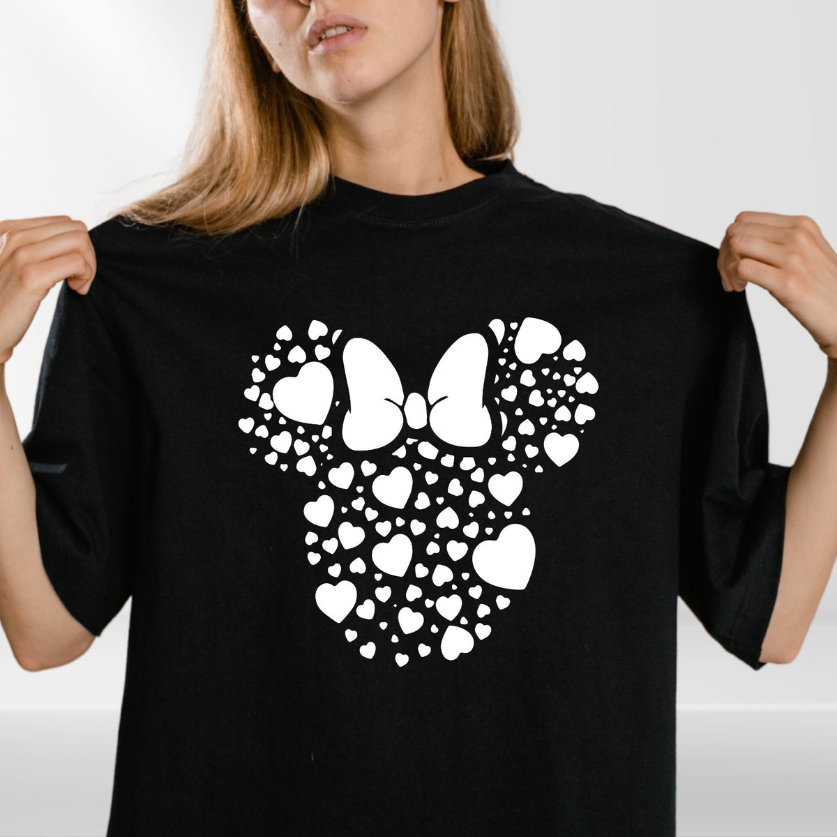 Mickey Minnie Heart T-Shirt Matching Disney Love Unisex Tee