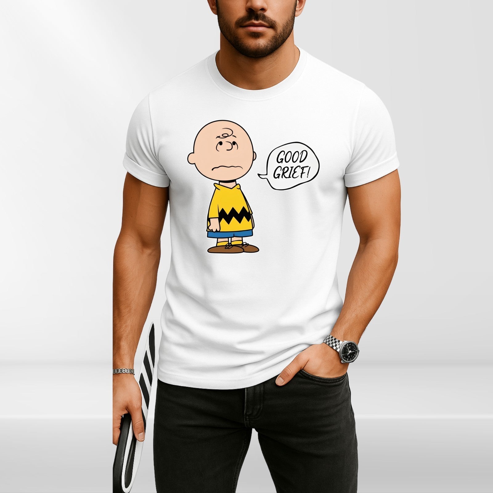 Good Grief Cartoon Unisex T-Shirt-Funny Peanuts Comic Strip Sarcastic Retro Tee