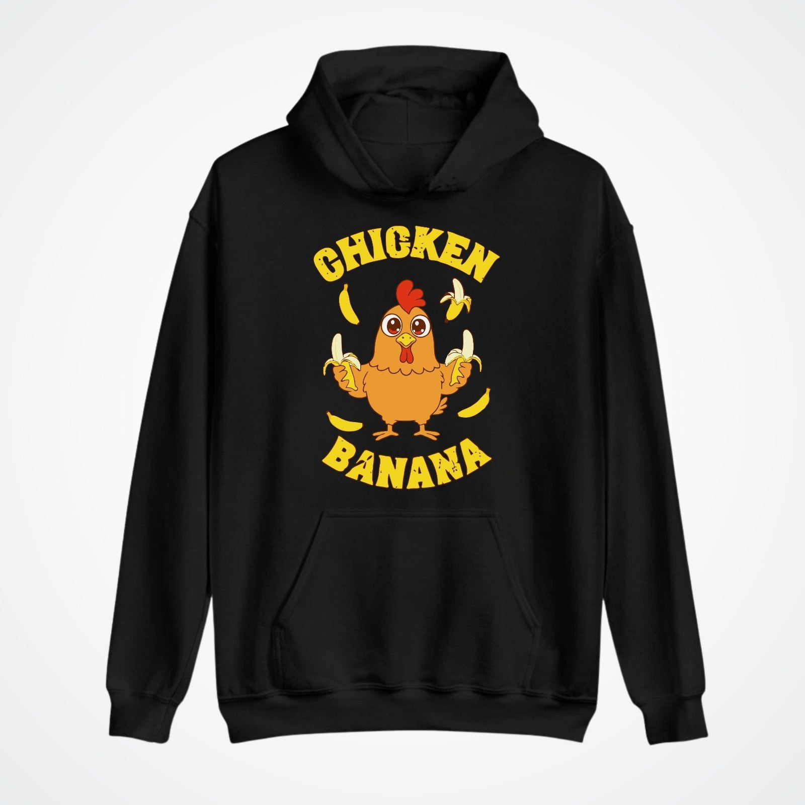 Chicken Banana Hoodie | Funny Meme Hoodie | Cute Cartoon Chicken Gift 3Y–4XL UK