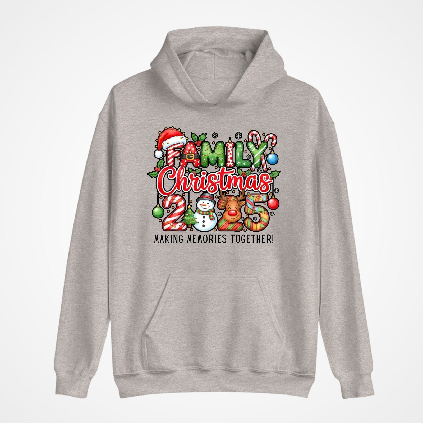 Family Christmas 2025 Hoodie | Matching Xmas Hoodie | Snowman & Reindeer Gift |